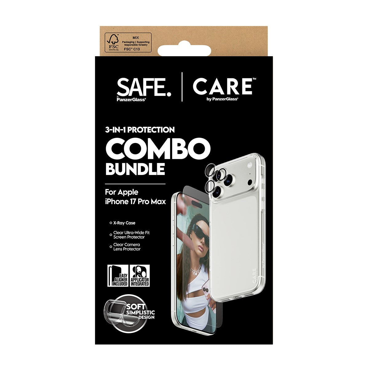 SAFE. | CARE by PanzerGlass® 3-in-1 able Combo Bundle iPhone 17 Pro Max